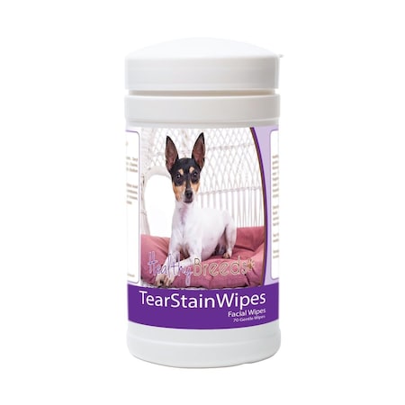 Healthy Breeds Toy Fox Terrier Tear Stain Wipes - 70 Count, 70PK 840235177258